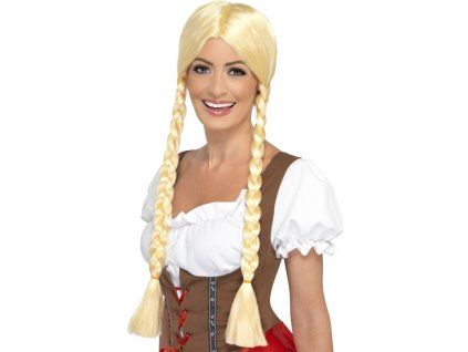 Blond bavorská paruka s copy