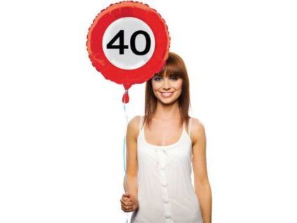 Balónek fóliový dopravní značka 40 let