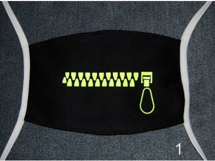 Žertovná rouška neonový zip