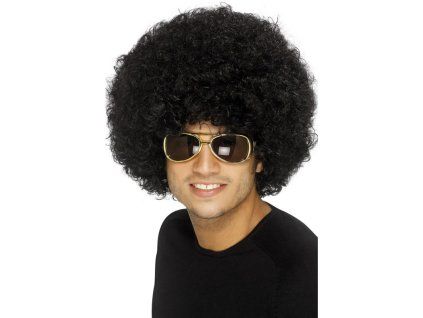 Černá afro paruka ve stylu 70. let 120 g