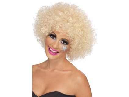 Blond afro paruka ve stylu 70. let 120 g