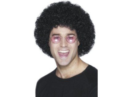 Černá afro paruka Economy