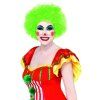 Zelená kudrnatá paruka Crazy Clown