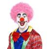 Růžová kudrnatá paruka Crazy Clown