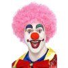 Růžová kudrnatá paruka Crazy Clown