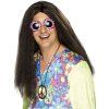 Hnědá dlouhá hippie paruka
