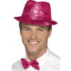 Klobouk s flitry růžový
