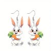 Náušnice zajíček s mrkvičkou