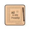Dřevěná pokladnička škrtací + fixa - Až se něco posere - 20x20cm