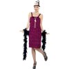 Kostým - Flapper Charleston  - 20. léta - vínové