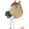Celohlavová latexová maska koně s hřívou