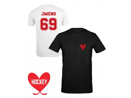 Triko - hockey heart  Pánské, dámské