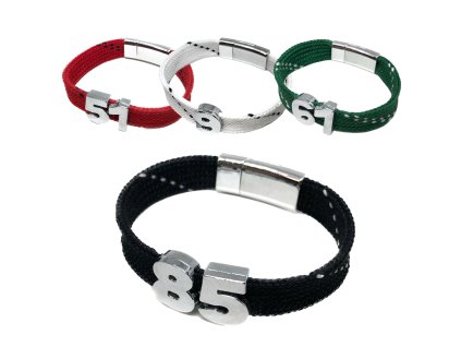 Náramek z hokejové tkaničky