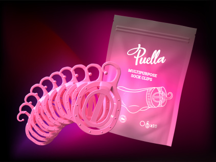 Multifunktionale Sockenklammern, rosa, 10 Stck