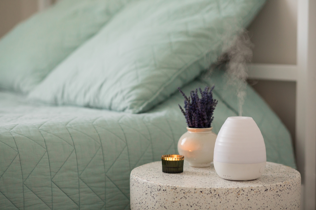 Diffusor im Schlafzimmer