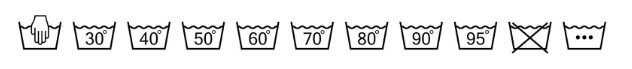 Symbole zum Waschen