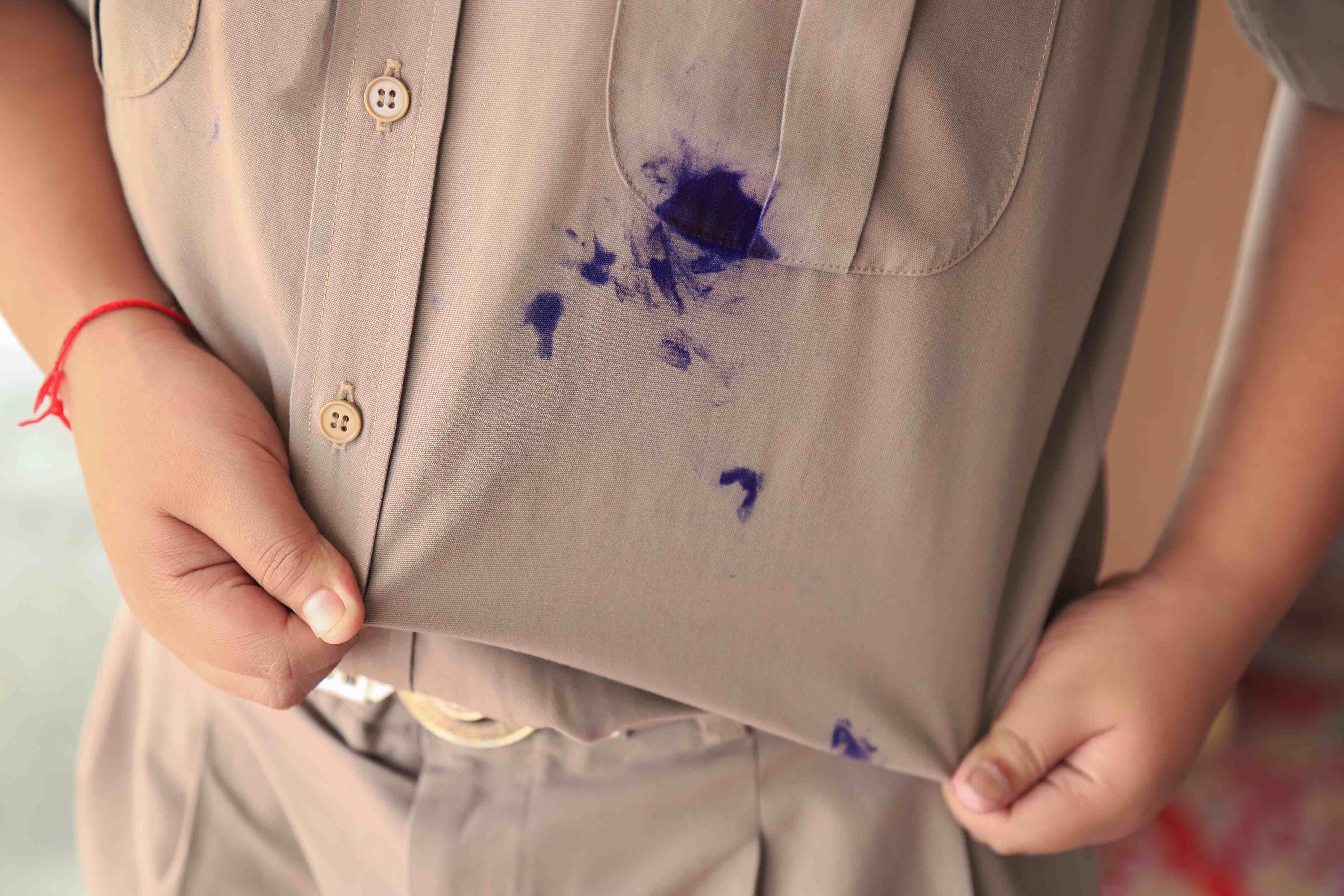 Tinte auf Kleidung