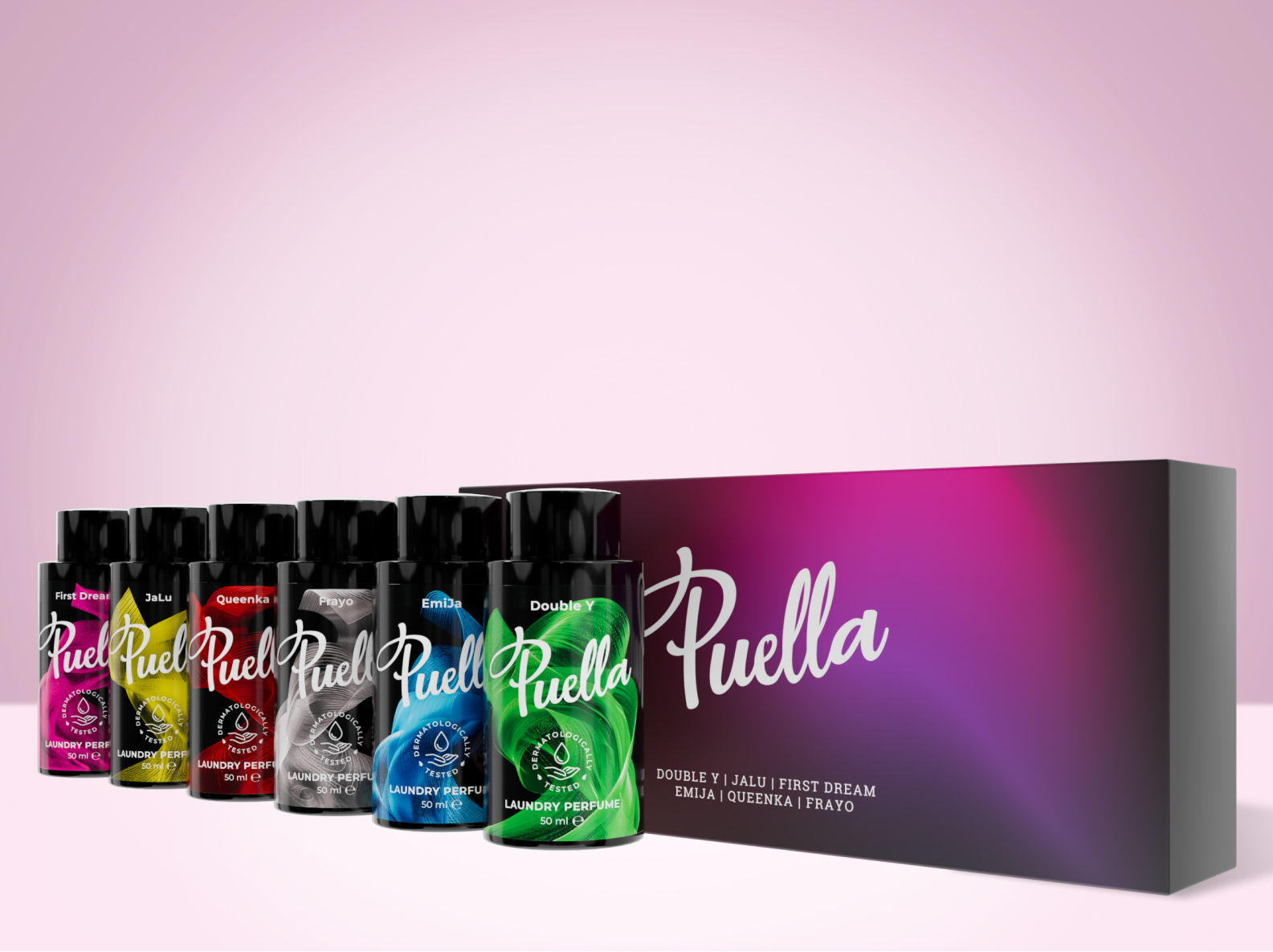 Puella Geschenkpackung Puella-Wäschedüfte, 6 x 50 ml