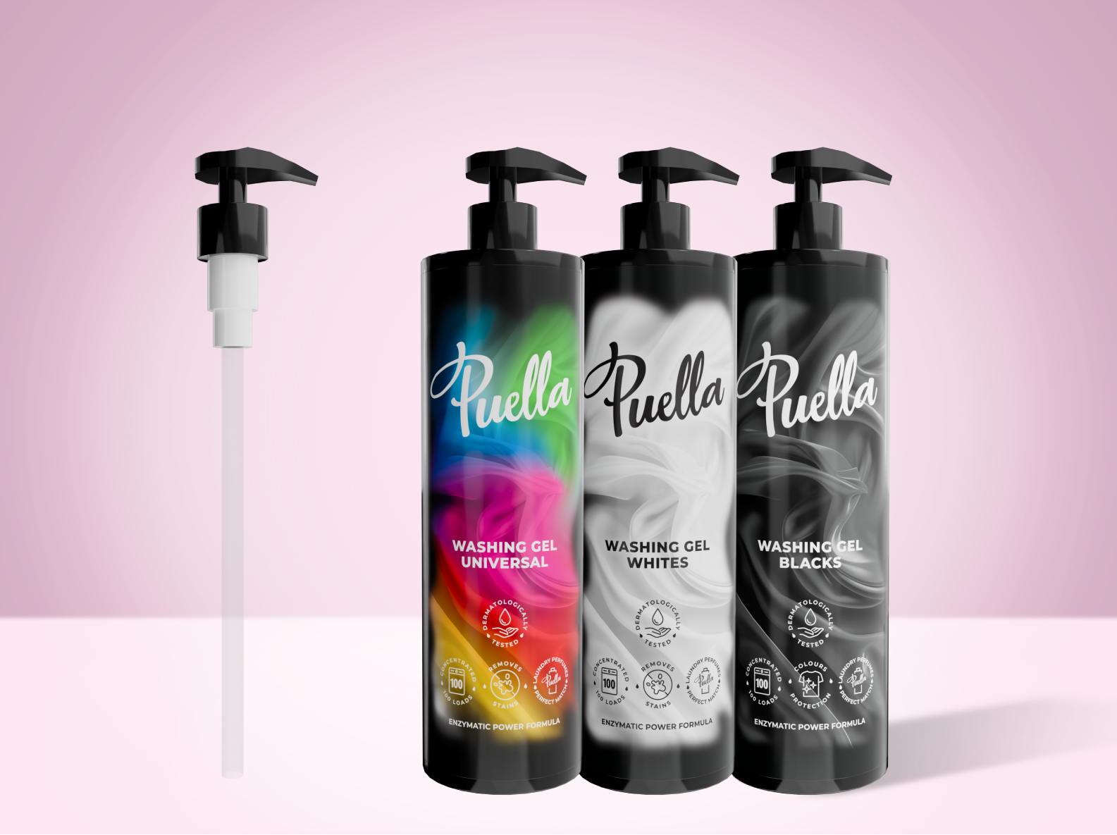 Puella Große Dosierpumpe für Wäschegel 1000 ml