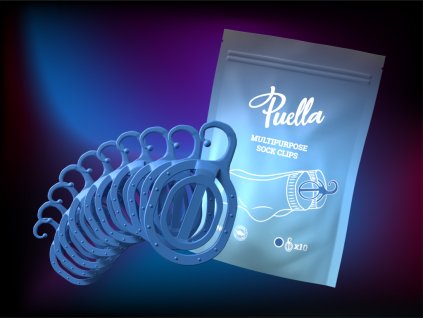 Multifunkciós zoknipárosító csipesz, kék, 10 db