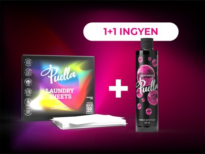 Kedvezményes szett: 50 db Puella univerzális mosólap + AJÁNDÉK fürdőhab