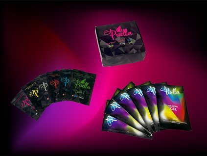 Set de rufe Puella mic - 1 x set de mostre de probă a parfumurilor de rufe, 6 x mostre de detergent gel