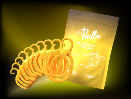 Multifunkčné párovače ponožiek, žlté, 10 ks