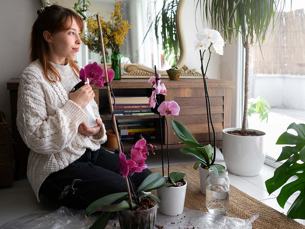 add fresh flowers and plants