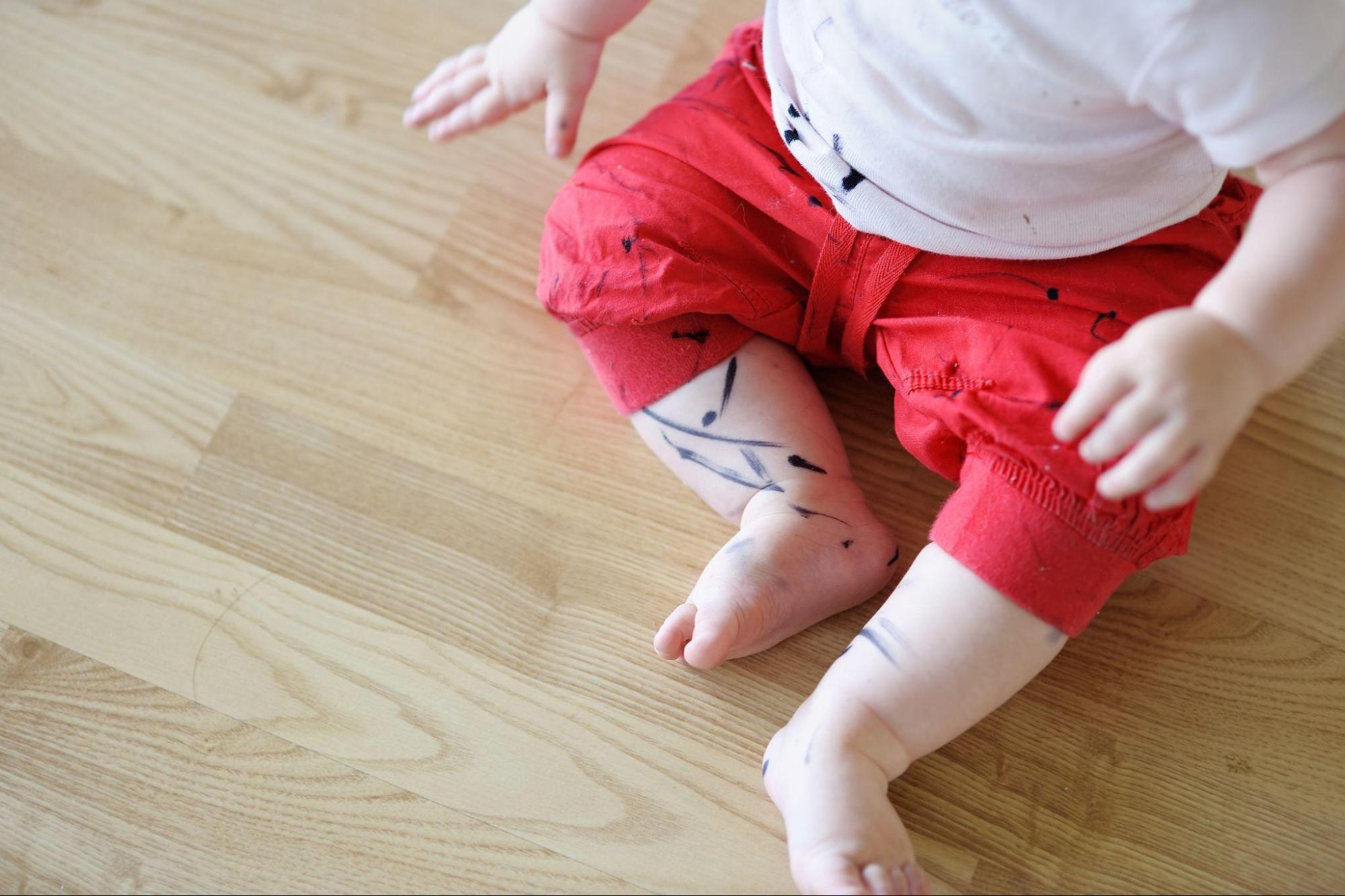 Marker stains on clothing