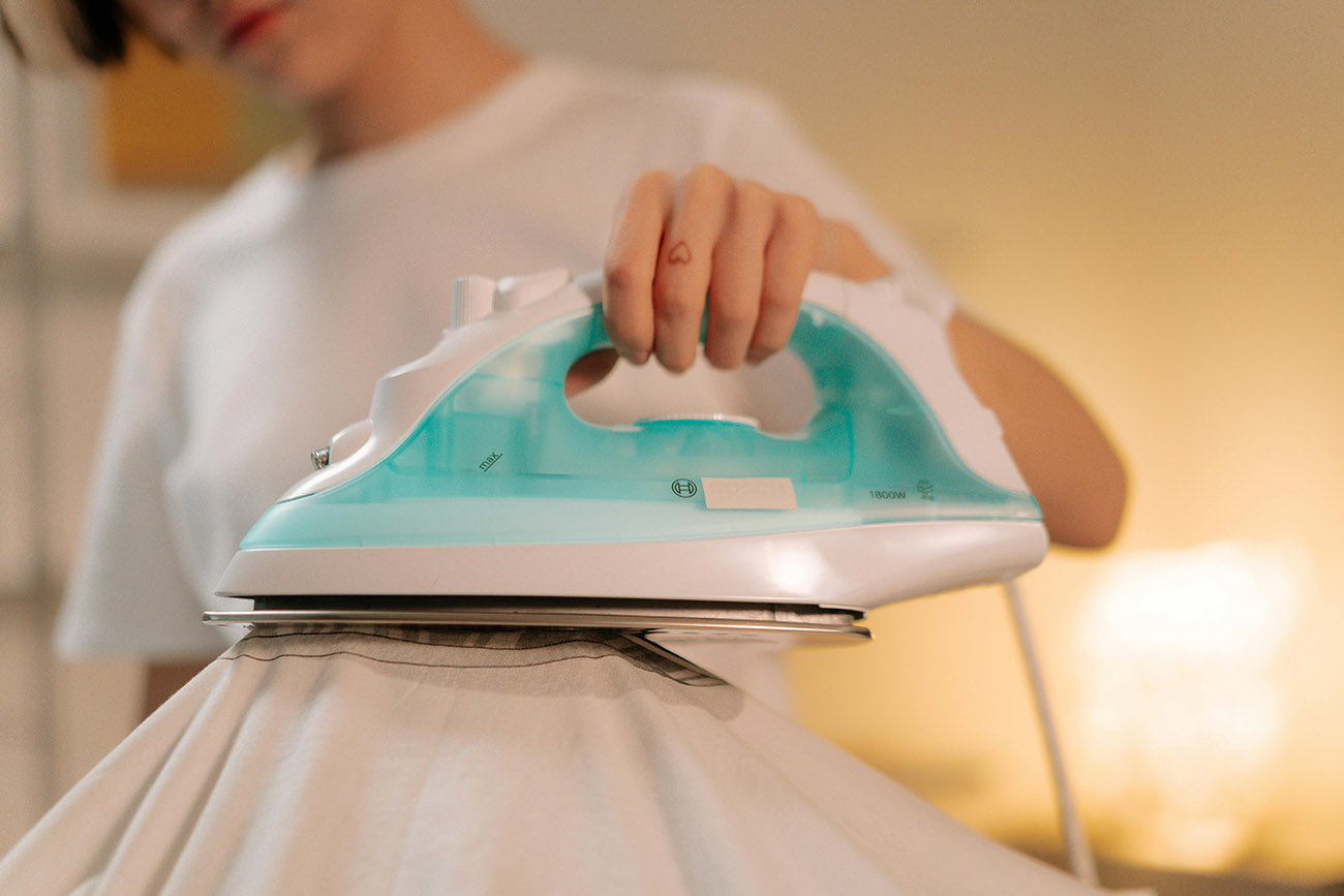 Fabric attached to the iron