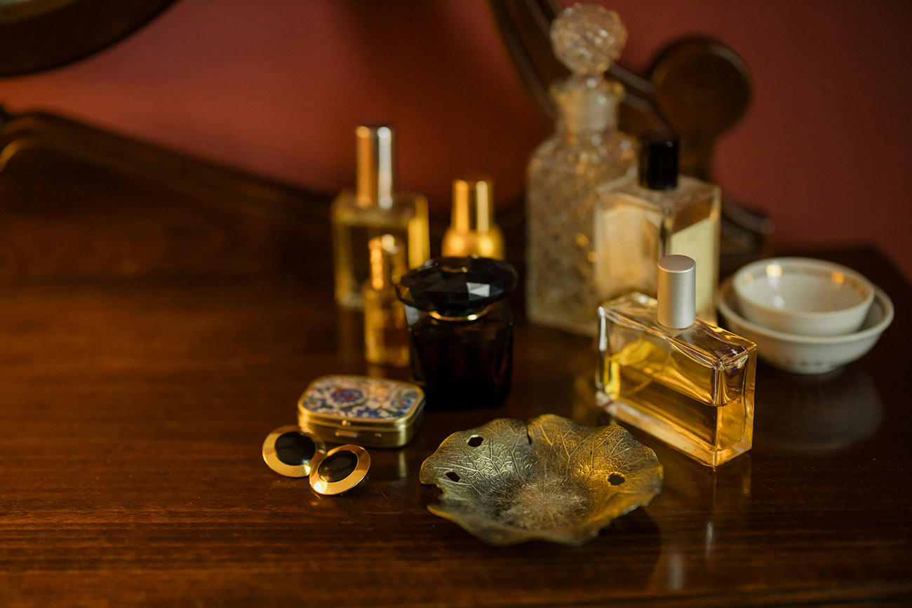 Flacons of perfumes