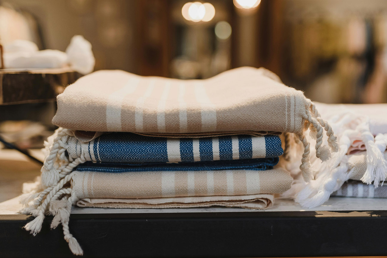 Ironed, folded linen