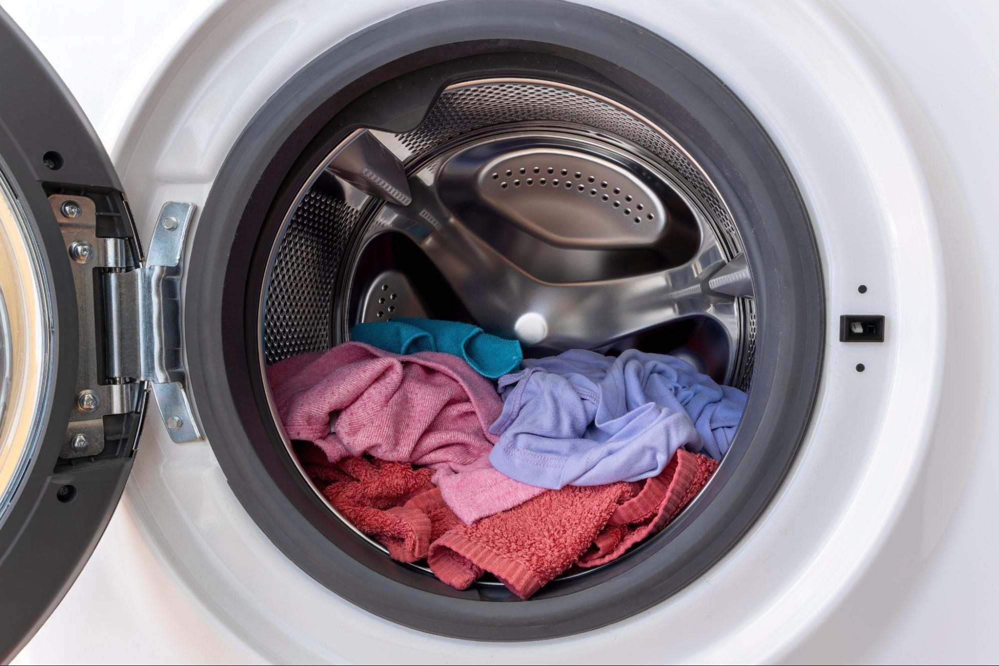laundry in the washing machine