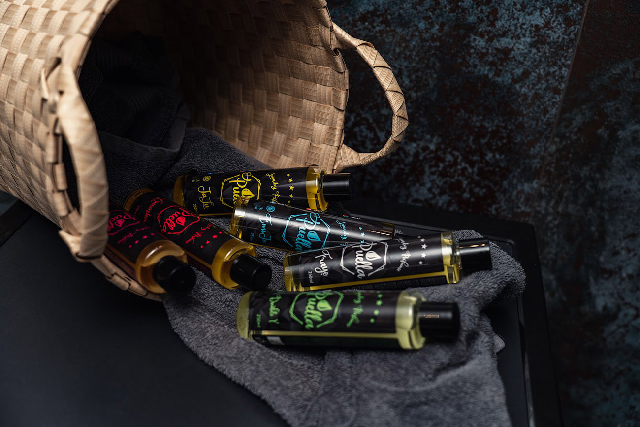 Puella perfumes in the basket