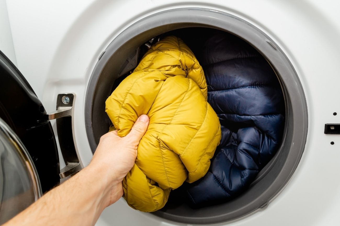 Washing a winter jacket