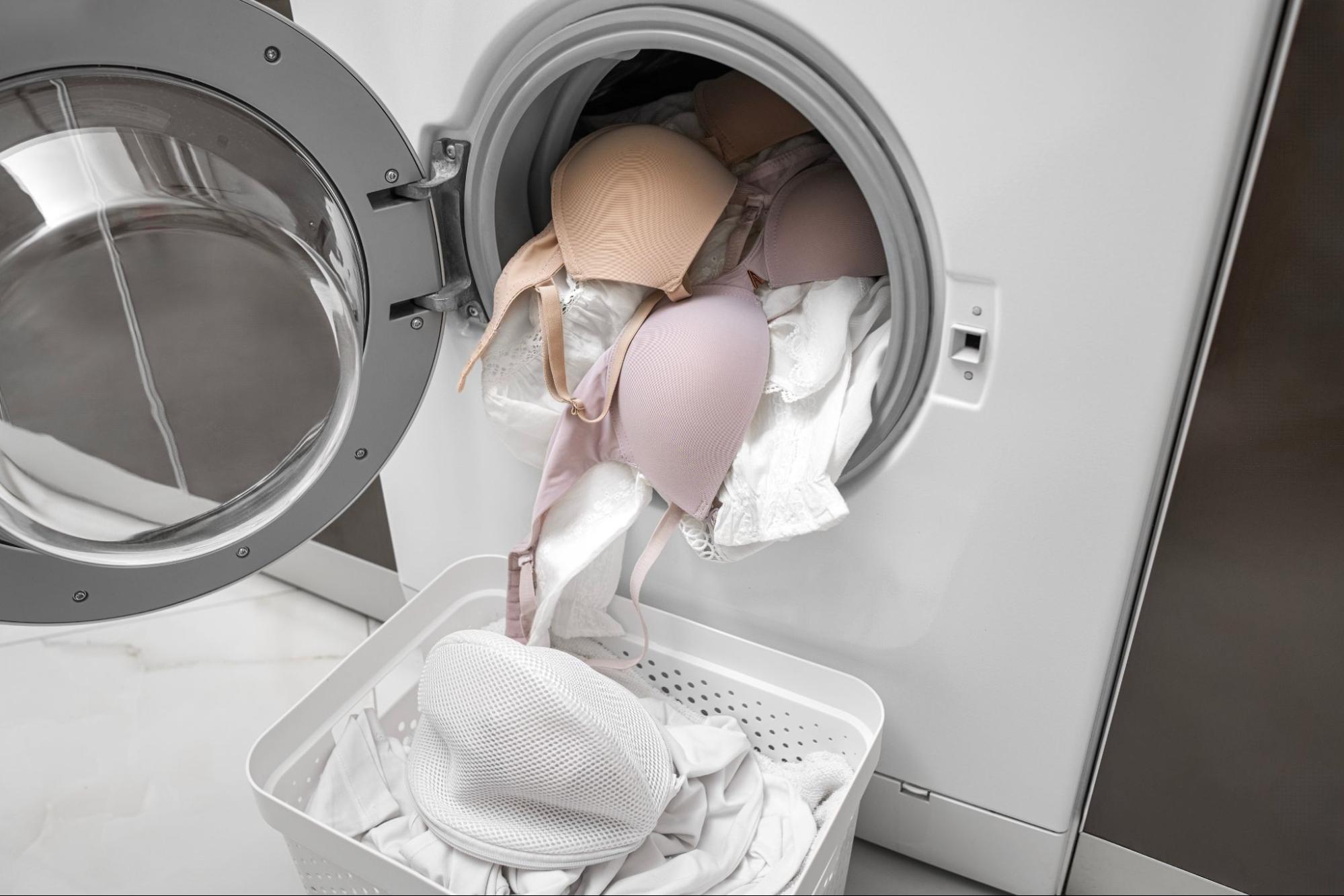 washing bras in the washing machine