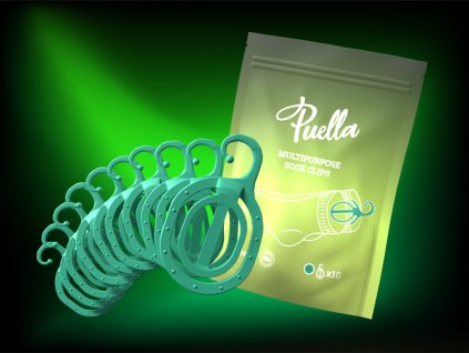 Multipurpose Sock Clips, Green, 10 pcs