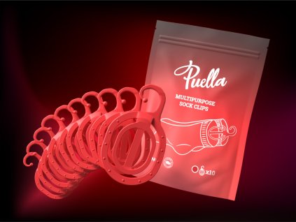 Multipurpose Sock Clips, Red, 10 pcs