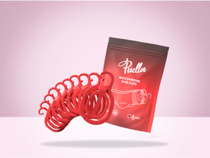 Multifunkčné párovače ponožiek, červené, 10 ks