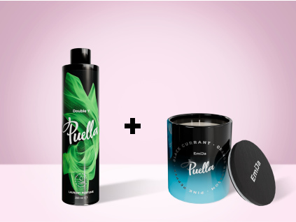 Výhodný set: Parfém na 50 praní + vonná svíčka POUZE ZA 175 KČ