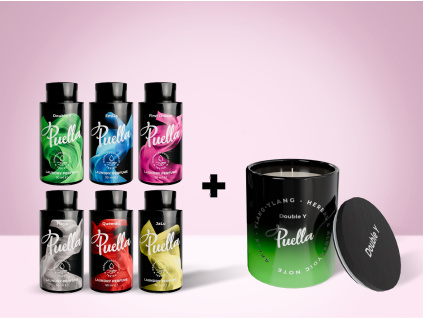 Výhodný set: parfémy na 60 praní + vonná svíčka POUZE ZA 75 KČ