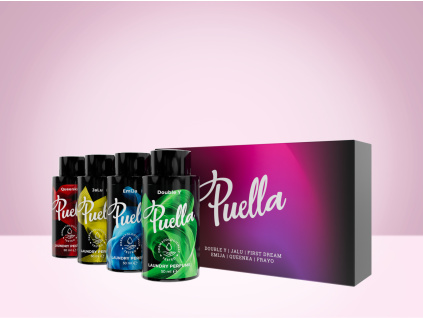 Zestaw prezentowy wybranych perfum do prania Puella, 4 x 50 ml