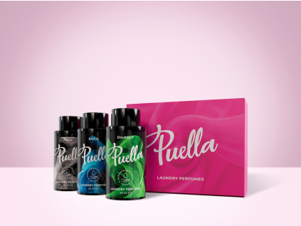 Zestaw prezentowy wybranych perfum do prania Puella, 3 x 50 ml
