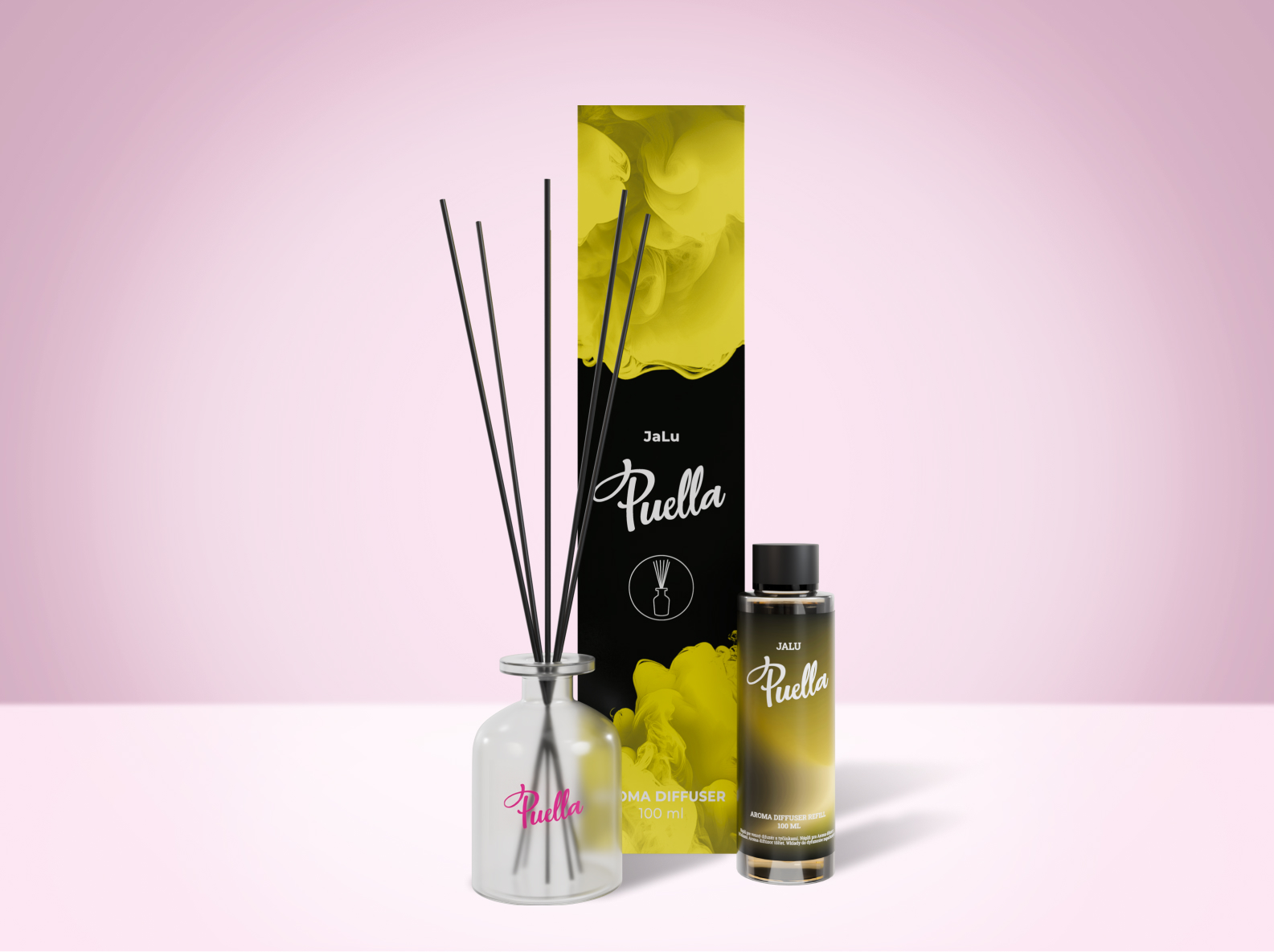 Puella dyfuzor zapachowy z patyczkami JaLu 100 ml