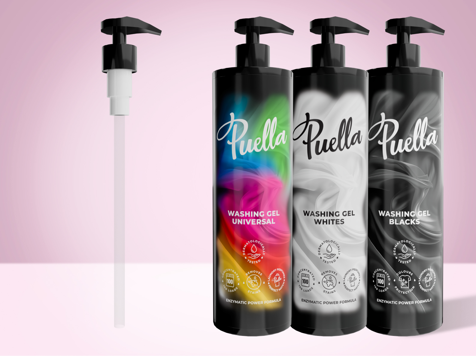 Puella Duża pompka dozująca do żelu do prania 1000 ml
