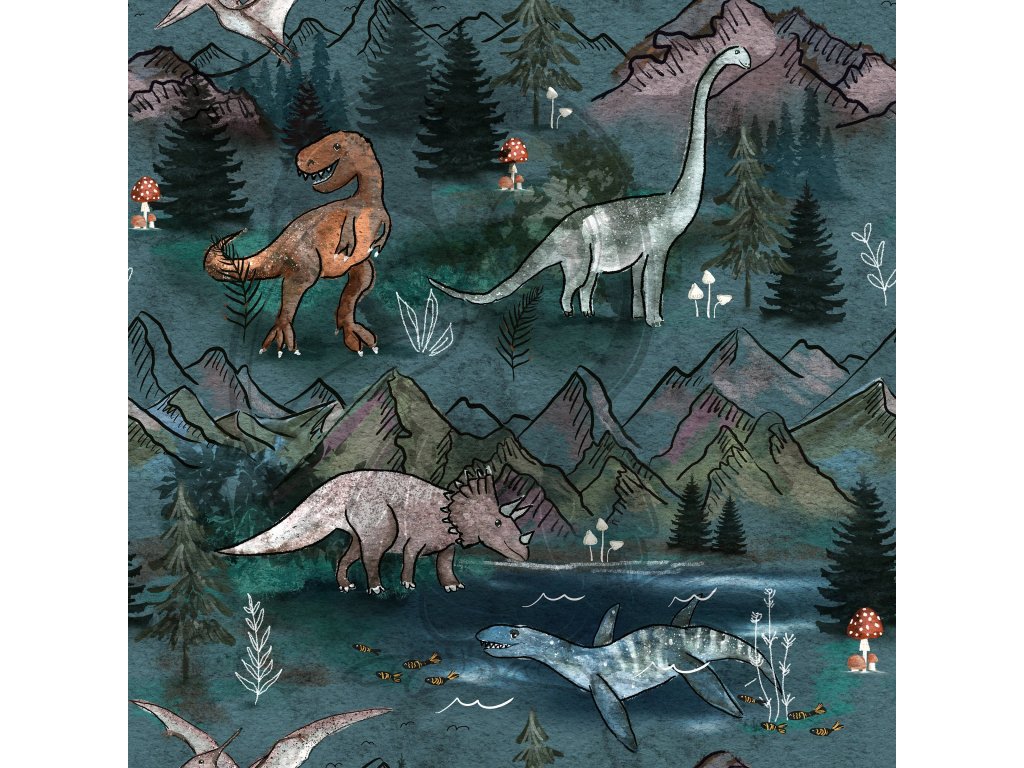 DinoLandSteel8inchtatracottagedesignsWATER