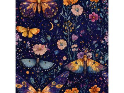 Night Garden Seamless Pattern