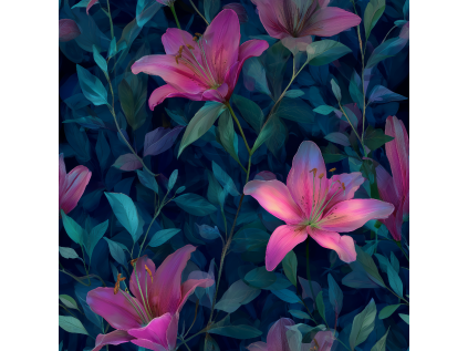 pinklilyflowerpattern