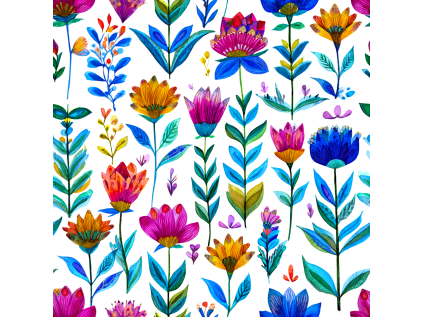 FolkFlowersSeamlessPattern