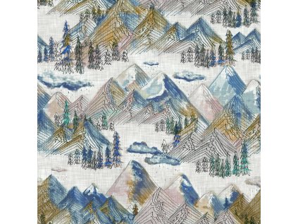 rainy mountaines 20x20